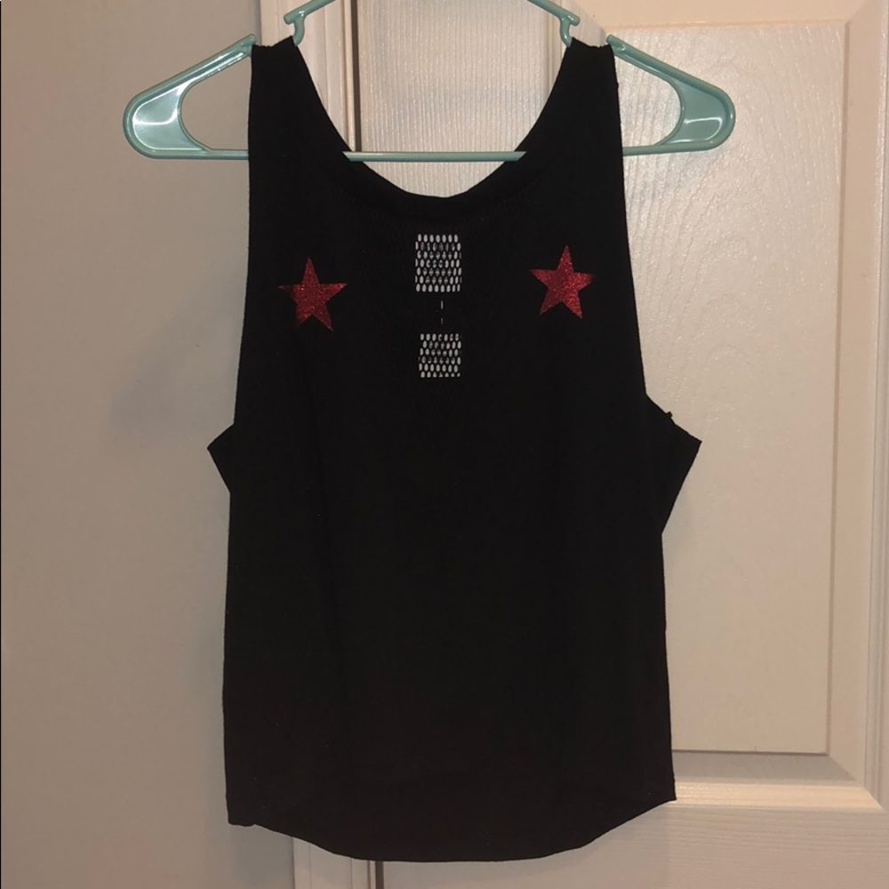 Black tan top